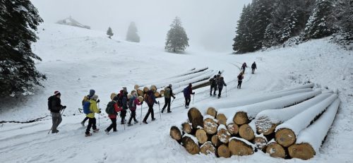Snowshoeing Adventure Celebrating Winter Holidays  International Mountain Day