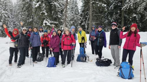 Snowshoeing Adventure Celebrating Winter Holidays & International Mountain Day